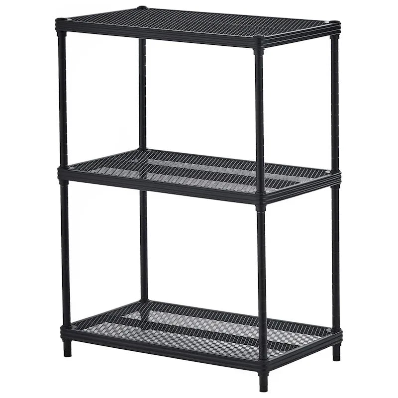 3-Tier Metal Storage Shelving Unit, 440 lb Capacity per Shelf, No Tools Required