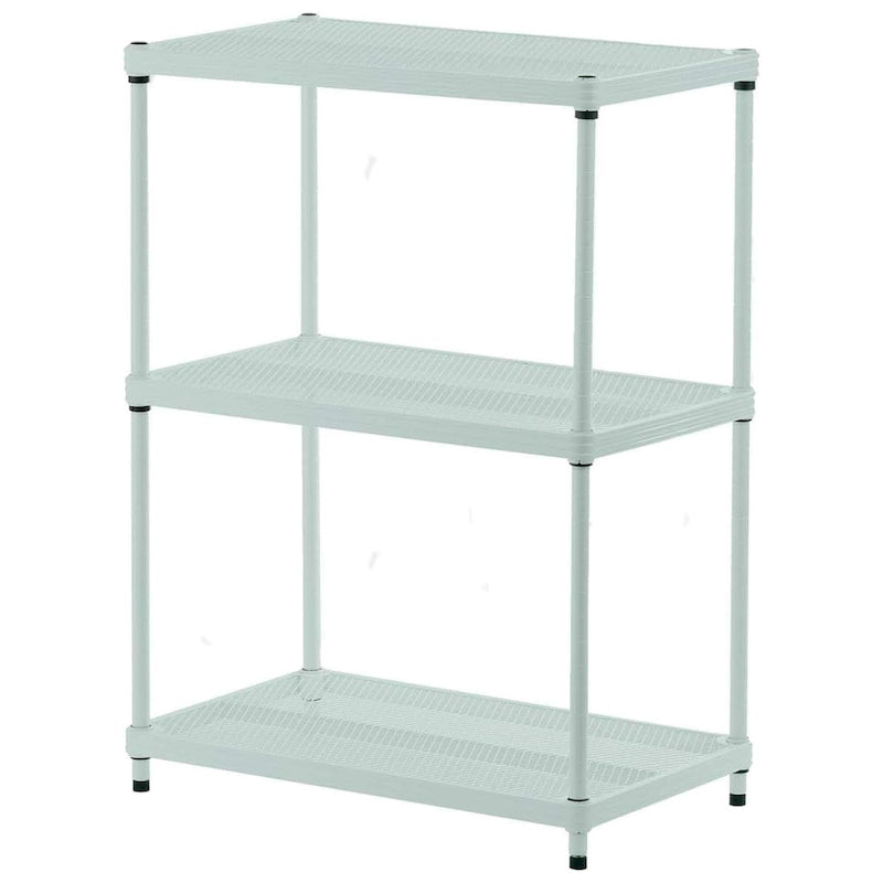 3-Tier Metal Storage Shelving Unit, 440 lb Capacity per Shelf, No Tools Required