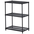  MeshWorks 3 Tier Full-Size Metal Storage Shelving Unit Rack, White - 12