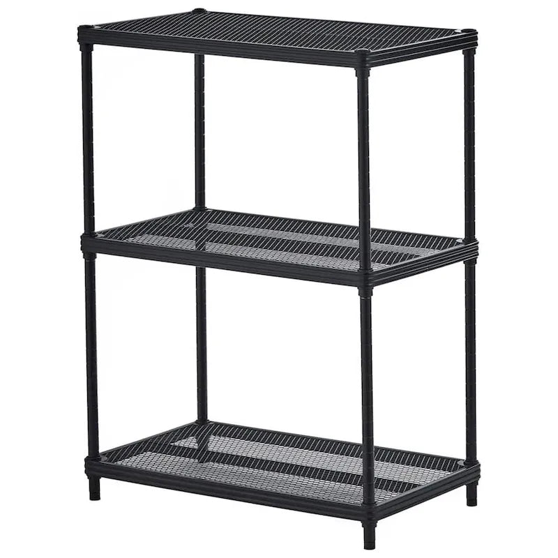  MeshWorks 3 Tier Full-Size Metal Storage Shelving Unit Rack, White - 12