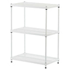 3-Tier Metal Storage Shelving Unit, 440 lb Capacity per Shelf, No Tools Required