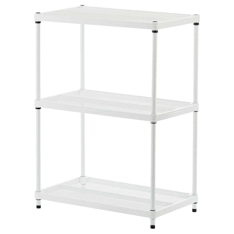 3-Tier Metal Storage Shelving Unit, 440 lb Capacity per Shelf, No Tools Required