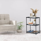 3-Tier Metal Storage Shelving Unit, 440 lb Capacity per Shelf, No Tools Required