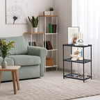3-Tier Metal Storage Shelving Unit, 440 lb Capacity per Shelf, No Tools Required