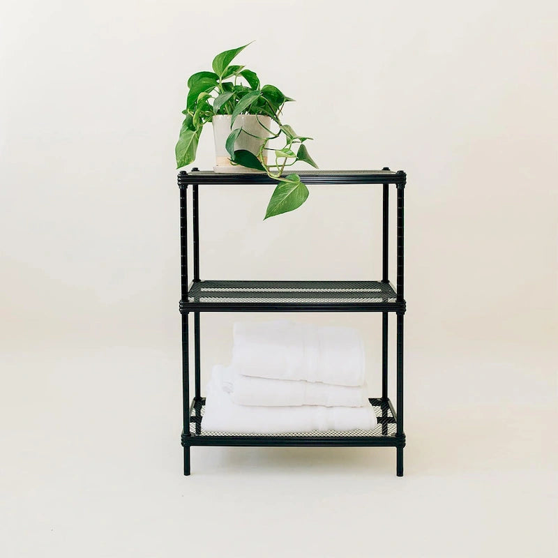 3-Tier Metal Storage Shelving Unit, 440 lb Capacity per Shelf, No Tools Required