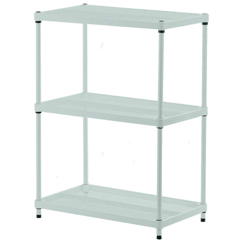 3-Tier Metal Storage Shelving Unit, 440 lb Capacity per Shelf, No Tools Required