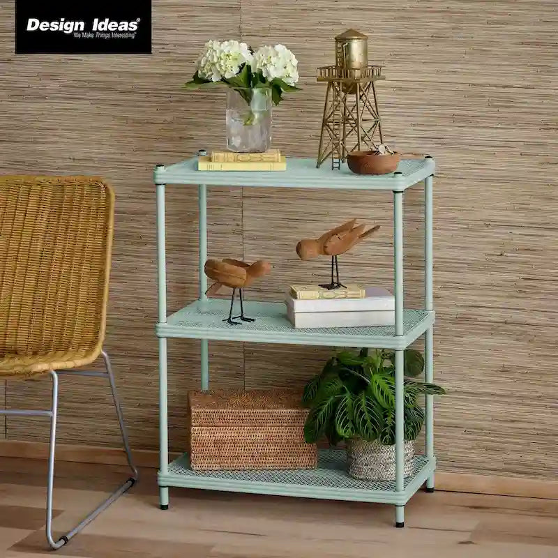 3-Tier Metal Storage Shelving Unit, 440 lb Capacity per Shelf, No Tools Required