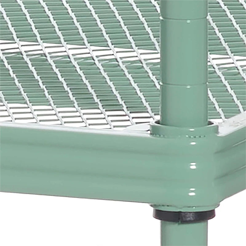 3-Tier Metal Storage Shelving Unit, 440 lb Capacity per Shelf, No Tools Required