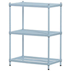3-Tier Metal Storage Shelving Unit, 440 lb Capacity per Shelf, No Tools Required