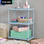 3-Tier Metal Storage Shelving Unit, 440 lb Capacity per Shelf, No Tools Required