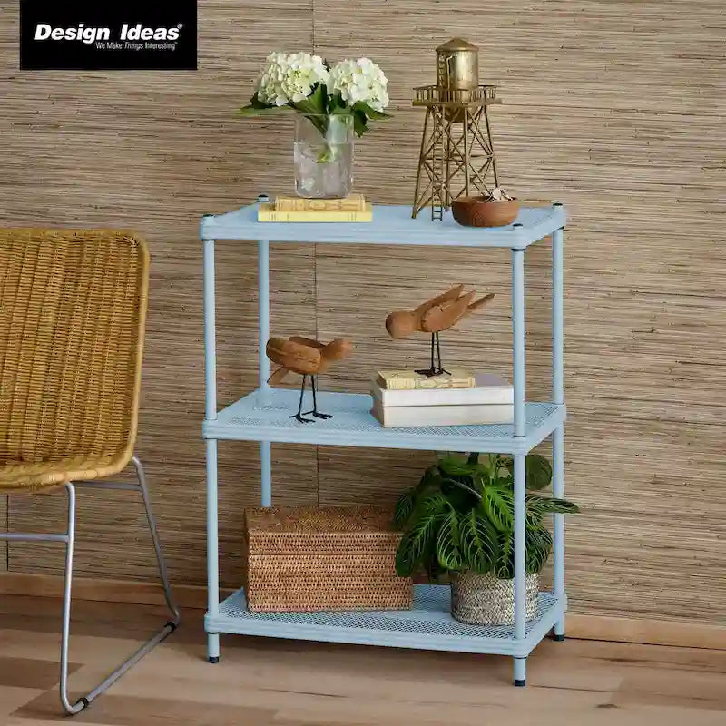 3-Tier Metal Storage Shelving Unit, 440 lb Capacity per Shelf, No Tools Required