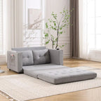 Upholstered Futon Sofa Bed, Foldable 3-in-1 Tufted Loveseat with Cup Holder, Multiple Colors