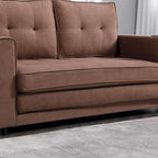 Upholstered Futon Sofa Bed, Foldable 3-in-1 Tufted Loveseat with Cup Holder, Multiple Colors